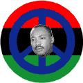 Peace Sign with Martin Luther King, Jr. Picture and African American colors--Martin Luther King, Jr. T-SHIRT