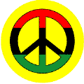 PEACE SIGN: African American Flag Colors Yellow Background--T-SHIRT