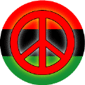 Glow Red PEACE SIGN African American Flag Colors--BUTTON