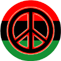 Neon Glow Black PEACE SIGN with Red Border African American Flag Colors--T-SHIRT