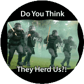 Do You Think They Herd Us (Riot Police) - OCCUPY WALL STREET POLITICAL BUTTONwidth=172