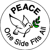 Peace - One Side Fits All - Peace Dove - PEACE BUTTON