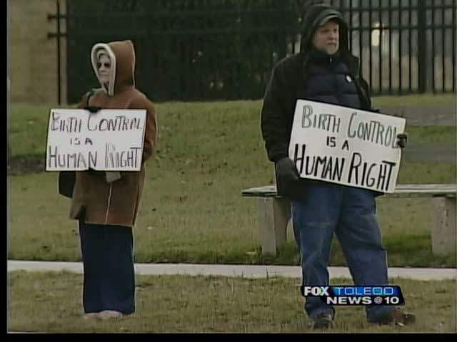 Birth Control as Human Right Protesters in Toledo, Ohio