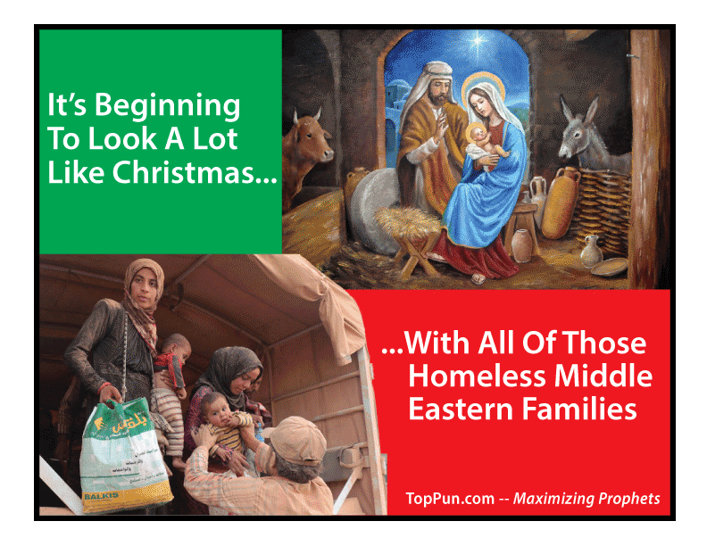 Homeless Refugee Nativity Christmas -- FREE POSTER