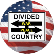Divided Country - Peace War ANTI-WAR BUMPER STICKER