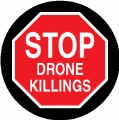 STOP Drone Killings [STOP Sign] ANTI-WAR STICKERS