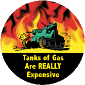 Tanks of Gas Are REALLY Expensive ANTI-WAR STICKERS