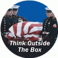 Think Outside the Box - Flag Draped Coffin ANTI-WAR KEY CHAIN
