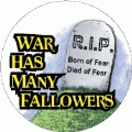 War Has Many Fallowers ANTI-WAR KEY CHAIN
