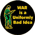War is a Uniformly Bad Idea (Soldier) ANTI-WAR KEY CHAIN