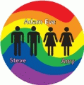 Adam and Steve AND Amy and Eve GAY BUMPER STICKER