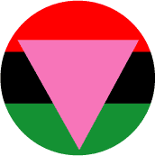 African American Pink Triangle GAY BLACK PRIDE STICKERS