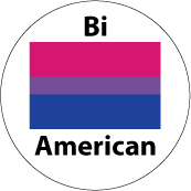 Bi American [Bi Pride Flag] BISEXUAL BUTTON