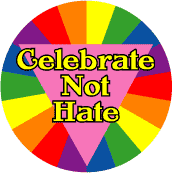 (Gay Pride) Celebrate Not Hate BUMPER STICKER