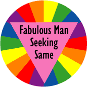 Fabulous Man Seeking Same GAY PRIDE STICKERS