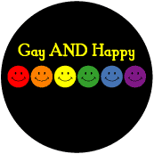Gay AND Happy (Smiley Faces) T-SHIRT