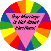 Gay Marriage is Not About Elections FUNNY BUMPER STICKER