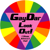 Gaydar - Look Out!  I Mean Really Out! FUNNY POSTER