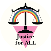 Justice for ALL [Scales of Equality, Pink Triangle] GAY STICKERS
