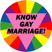 Know Gay Marriage BUMPER STICKER