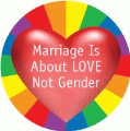 Marriage Is About LOVE, Not Gender GAY BUTTON