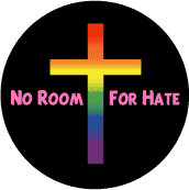 No Room For Hate (Rainbow Cross) - Christian GAY PRIDE KEY CHAIN
