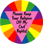 Please Keep Your Religion Off My Civil Rights GAY PRIDE BUMPER STICKER