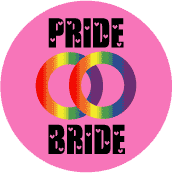Pride Bride (Wedding Rings) GAY PRIDE BUTTON