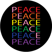 Rainbow Peace Words GAY PEACE STICKERS