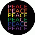 Rainbow Peace Words GAY PEACE BUMPER STICKER