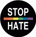 STOP HATE with Rainbow Pride Bar GAY MAGNET