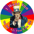 I Want You To Be All You Can Be (Uncle Sam) GAY PRIDE KEY CHAIN