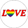 Rainbow Heart - LOVE - GAY PRIDE MAGNET