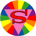 Rainbow Superman Logo (parody) GAY PRIDE STICKERS