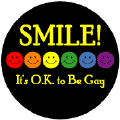 SMILE It's OK to Be Gay (smiley face) STICKERS
