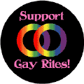 Support Gay Rites - Rainbow Wedding Rings KEY CHAIN