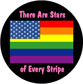 There Are Stars of Every Stripe (Rainbow American Flag) GAY PRIDE KEY CHAIN