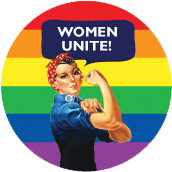 WOMEN UNITE [Rosie The Riveter] GAY KEY CHAIN