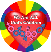 We Are ALL God's Children (Heart) GAY PRIDE BUMPER STICKER