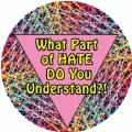What Part Of HATE Do You Understand?! GAY BUMPER STICKER