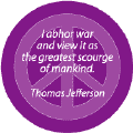 Abhor War Greatest Scourge of Mankind--ANTI-WAR QUOTE KEY CHAIN
