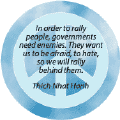 ANTI-WAR QUOTE: Governments Need Enemies--PEACE SIGN KEY CHAIN