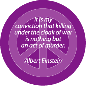 Killing Under Cloak of War Act of Murder--ANTI-WAR QUOTE STICKERS