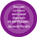 No More Win War Than Win Earthquake--ANTI-WAR QUOTE BUMPER STICKER