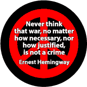 ANTI-WAR QUOTE: War is a Crime--KEY CHAIN--PEACE SIGN KEY CHAIN