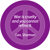 ANTI-WAR QUOTE: War is Cruelty--PEACE SIGN KEY CHAIN