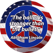 Ballot Stronger Than Bullet--PEACE QUOTE KEY CHAIN