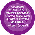 Courage to Stand Up and Sit Down Listen--PEACE QUOTE KEY CHAIN