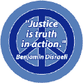 Justice is Truth in Action--PEACE QUOTE KEY CHAIN