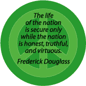 Nation Secure While Honest Truthful Virtuous--PEACE QUOTE MAGNET